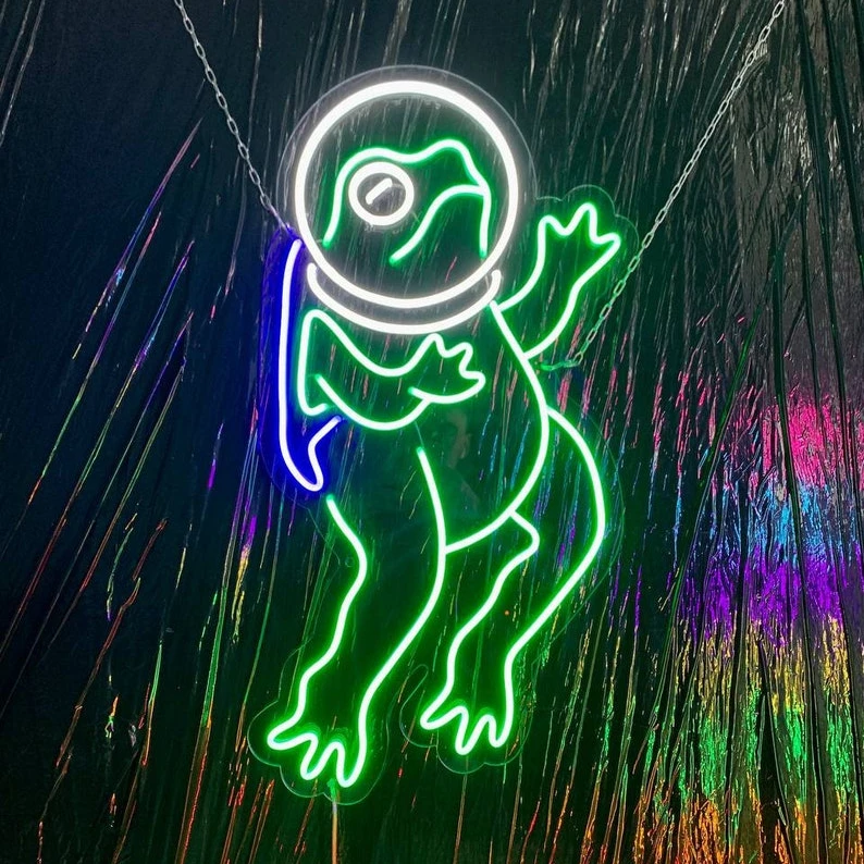 frog neon sign