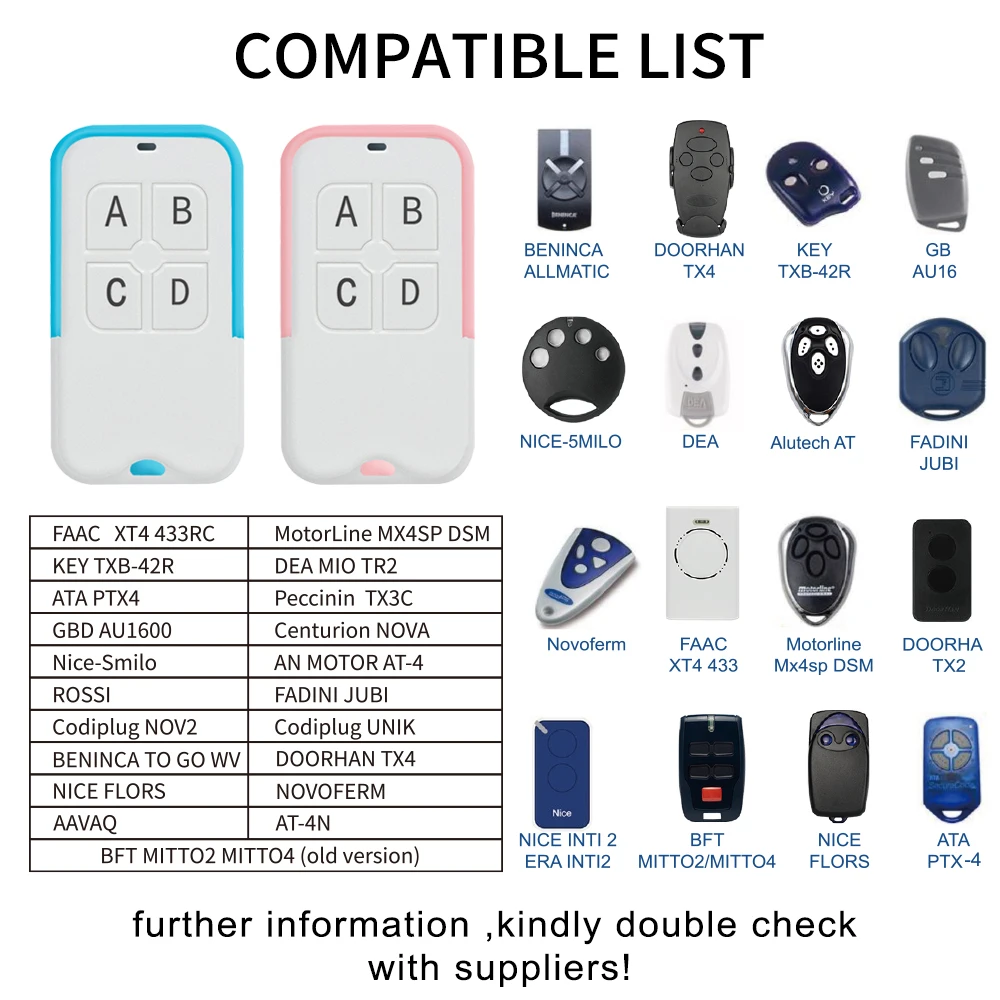 New RF Duplicator Remote Control 433MHz 315MHz  Universal Wireless Signal Copier for Car/Gate/Door Key Clone & Multi-Device