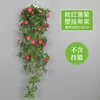 Un bouquet de marguerites rose-rouge accroché au mur