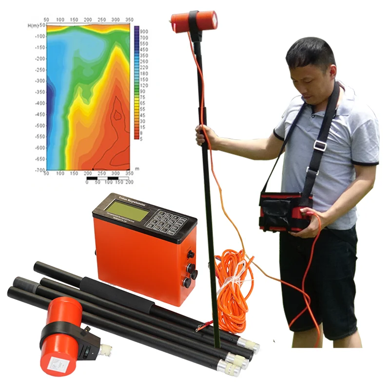 Portable Pronton Magnetometer Magnetic Field Survey Instrument Digital Proton Precession Magnetometer for Gold Mine With GPS