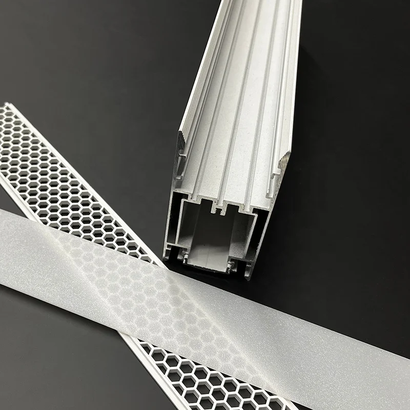 Wholesale Profile Led Suspended Ceiling Profile Channel With Anti-glare Honeycomb Embossed Lampshade for Strip Lighting