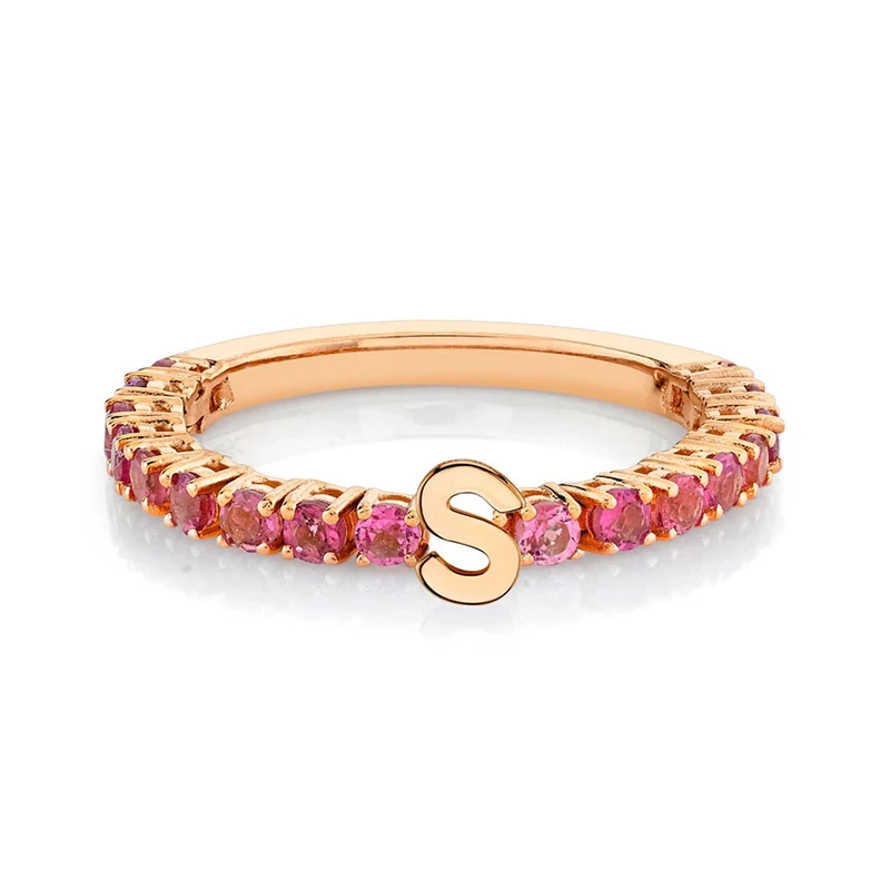 Milskye New Arrival Gold Plated 18k Pink Sapphire Personalized Tennis ...