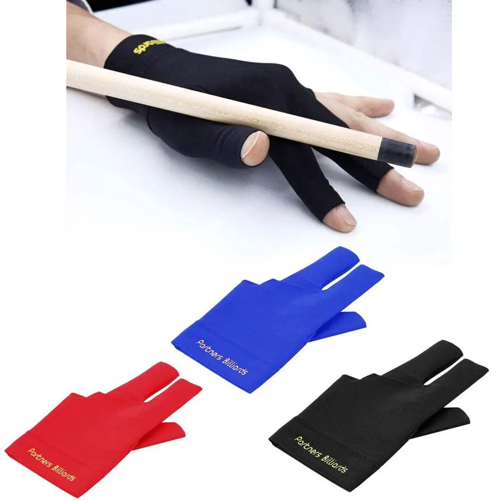 
Оптовая продажа, гладкие перчатки из лайкры для бильярдного стола с тремя пальцами 