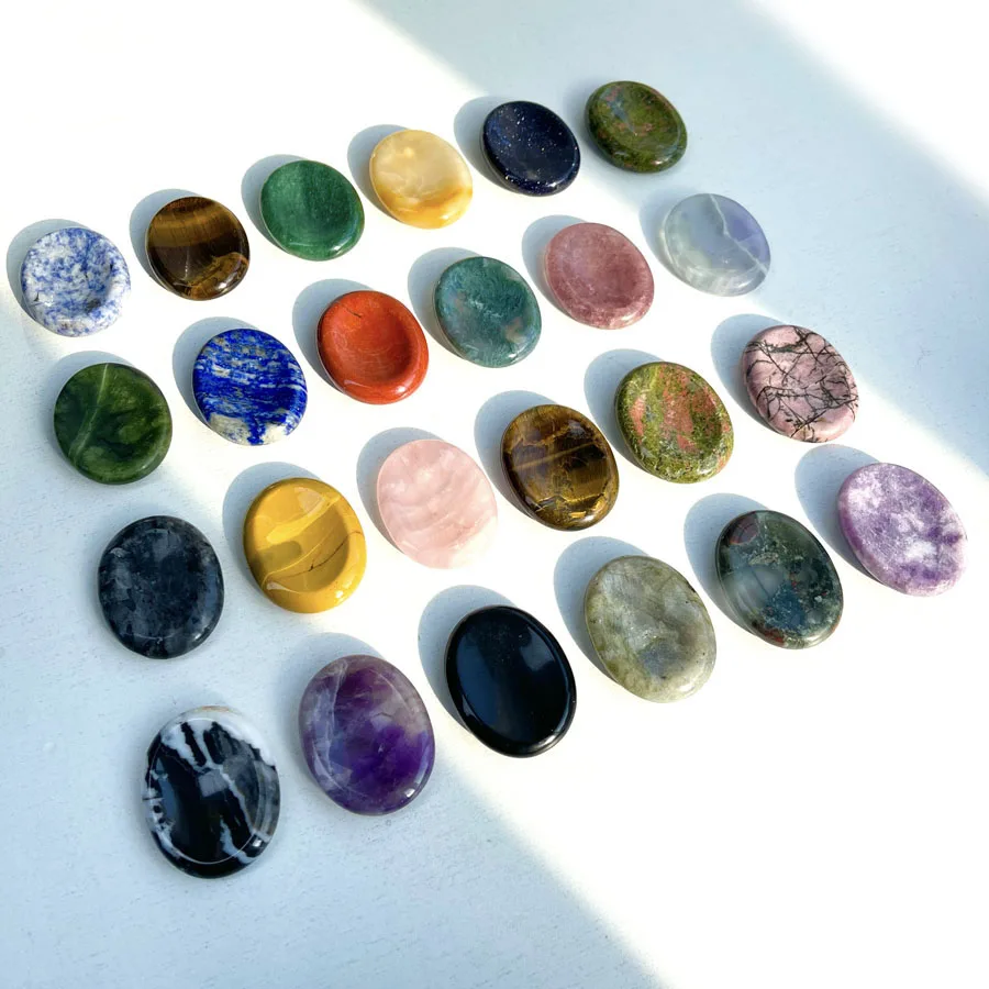 Wholesale Mixed Worry Stone Crystal Thumb Gemstone Natural Crystal