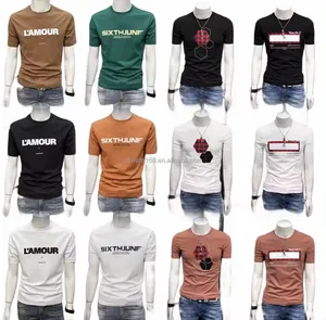 Wholesale High Quality Oversized Cotton Men's T-shirts Custom Plus Size Printed with Embroidered Bows Knitted Fabric