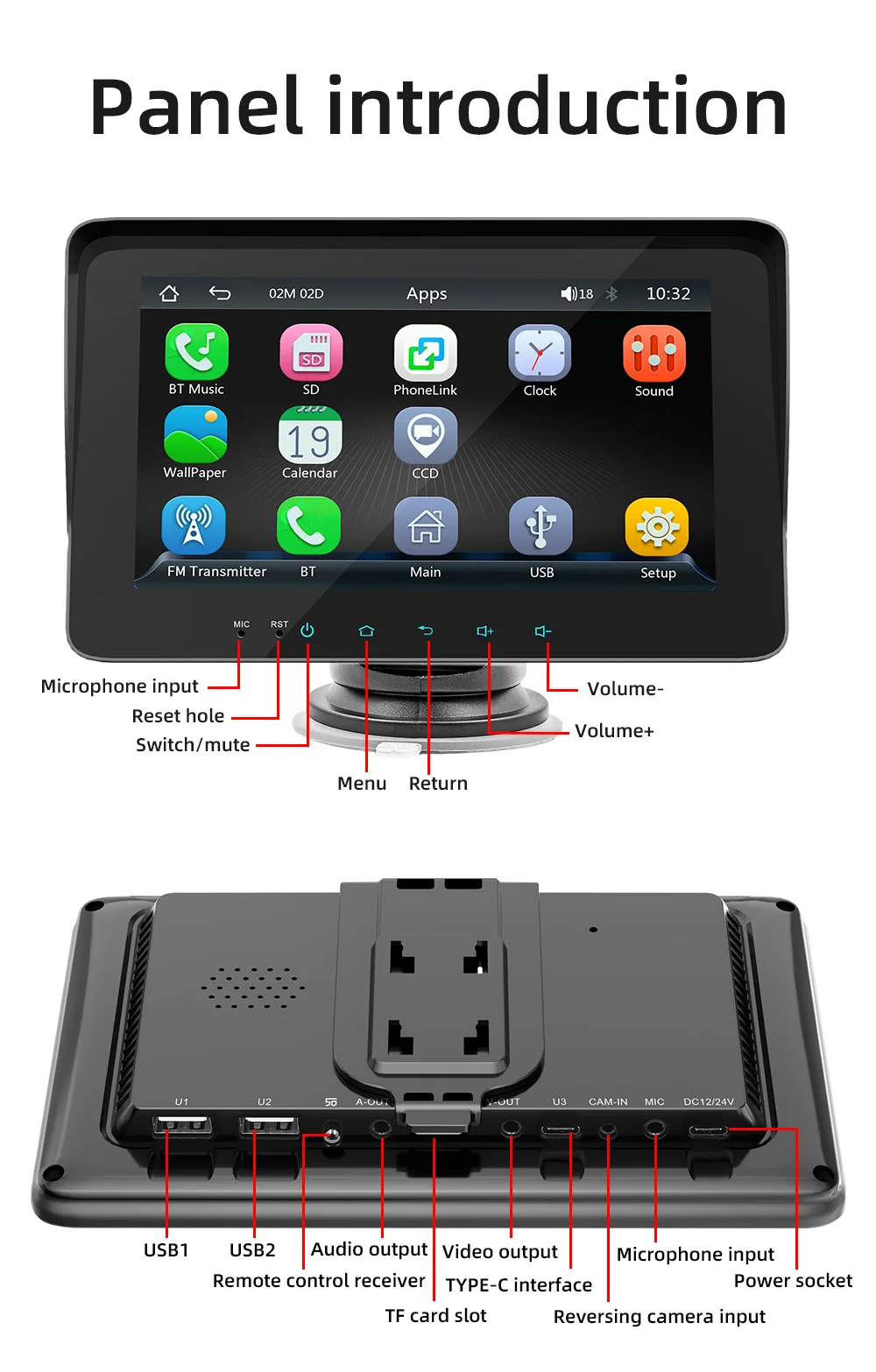 2024 X5310 Car Screen - Portable 720P Navigation & Entertainment