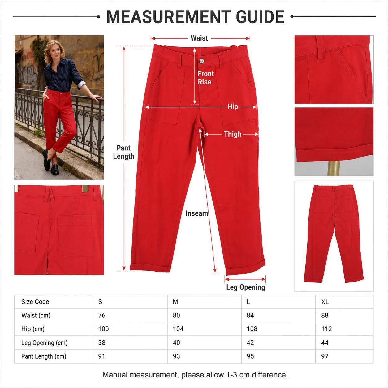 Size measurements