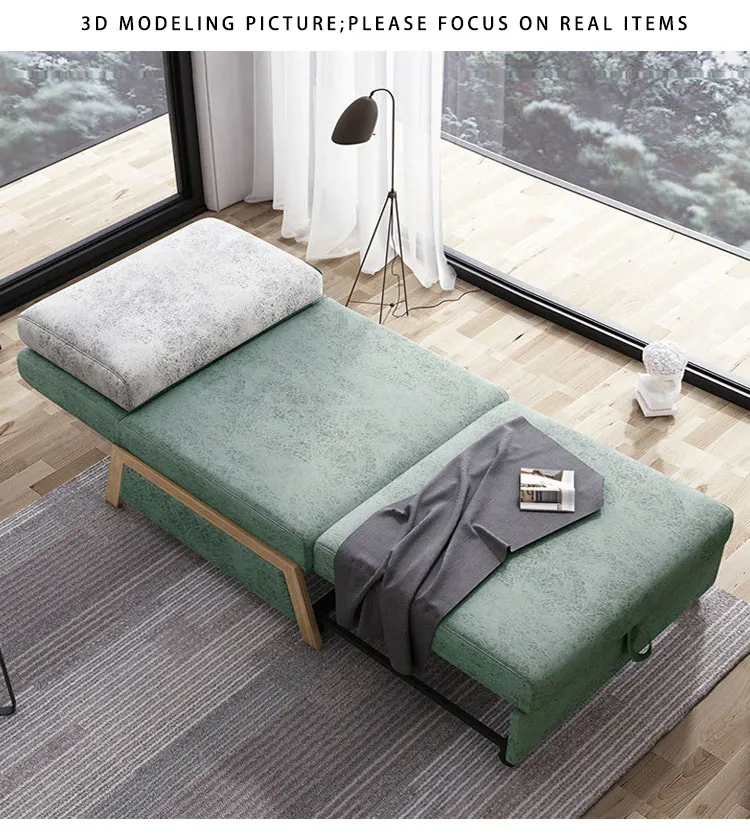 leathaire盖单人座椅小型折叠沙发床