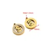 Strass rotondo cavo con simbolo da 14 mm 1.3 foro singolo 13 oro