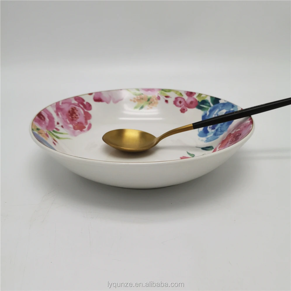 20pcs Luxury Royal Red Rose Flower Decal Design Porcelain Dinner Set Fine China Dinnerware Sets