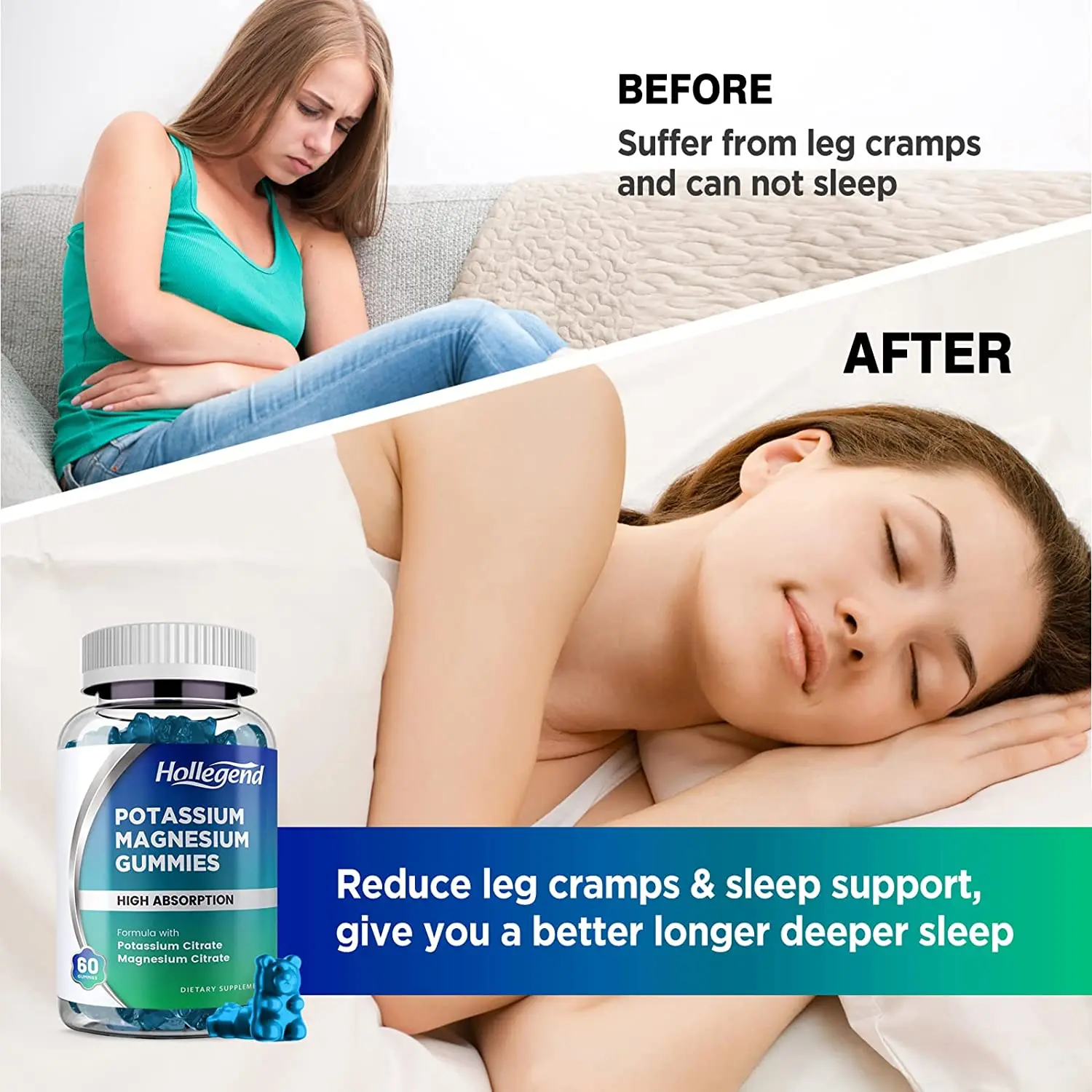 Oem Magnesium Citrate Capsules Private Label Citrate Potassium Gummies For Bone Health