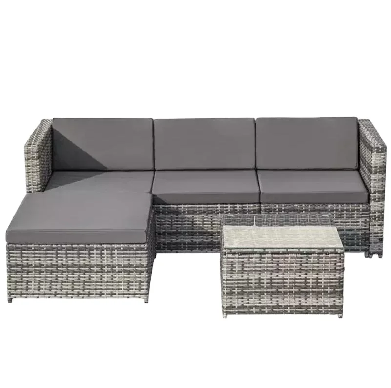 Modern Pe Rattan Wicker Furniture Sectional Sofa Set With Cushion Buy