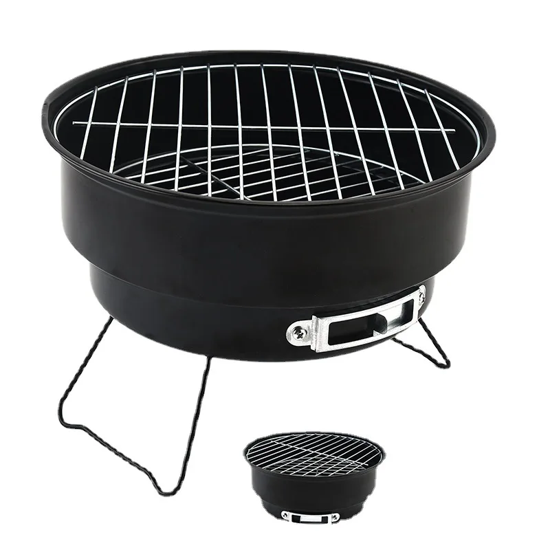 Stainless Steel Barbecue Stove Circular Charcoal Bbq Rack Mini Portable ...