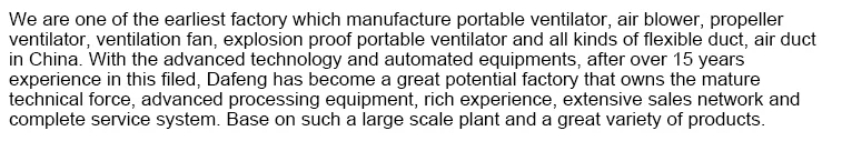 Portable for Exhaust Fan, PVC, 25FT, Aluminum, Axial - detail 20