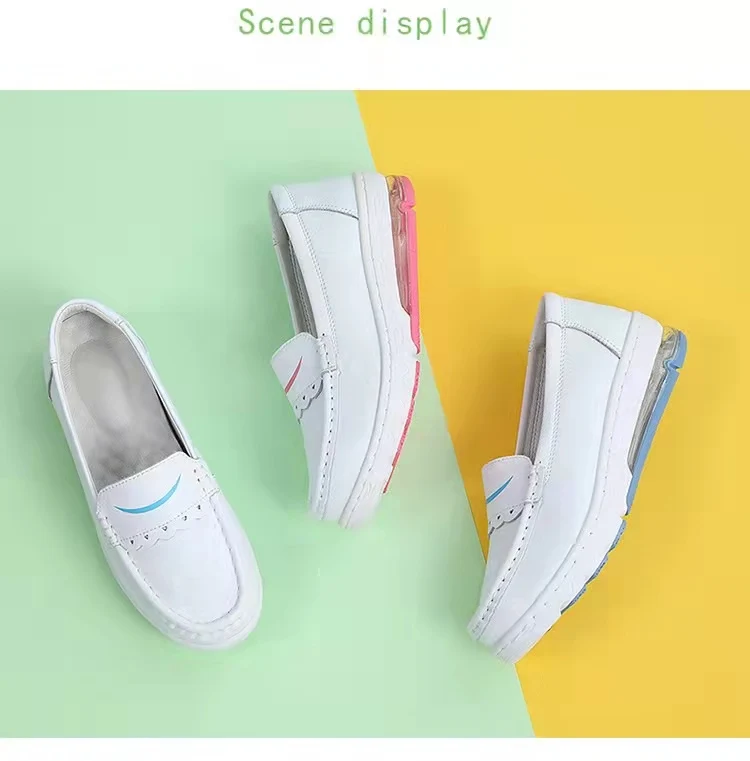 Nurse Shoes Nursing Shoes Hospital for Women Comfort Breathable Soft Bottom Flat Non-slip Safety Work White Shoes