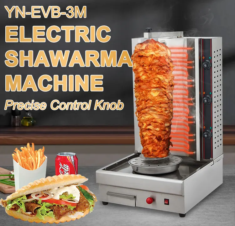 Electric Rotary Chicken Grill Machine Kebab Making Shawarma Machine Meat Product Making Machines 8582