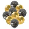 10 palloncini da 12 pollici in oro nero