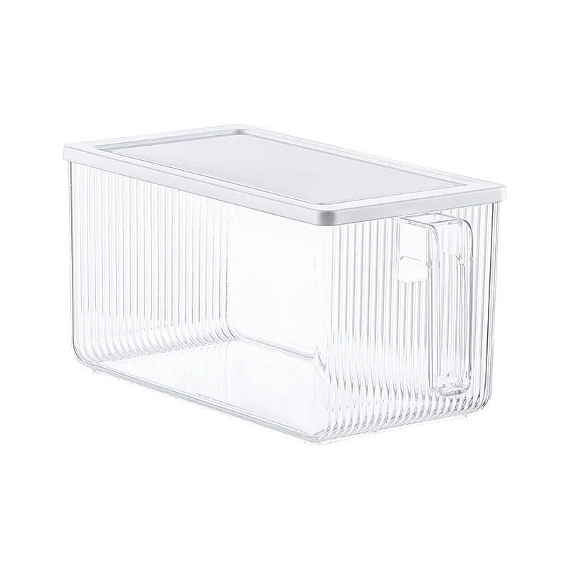 Hot Sale Kitchen Refrigerator Storage Box Pet Plastic Transparent Square Food Fruit Vegetables Fresh-keeping Box factory