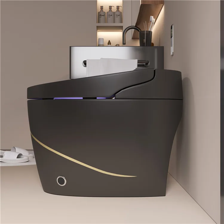 Wholesale Luxury Black Gold Bathroom Wc Intelligent Toilet Bowl ...