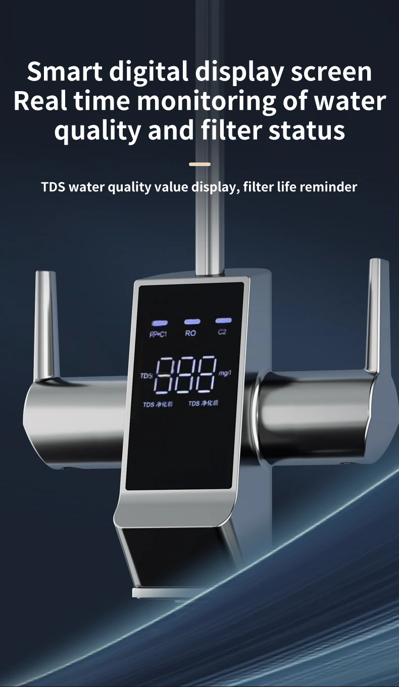 800G Reverse Osmosis Home Use Water Filter Life Reminder TDS Display Drinking Water Manufacturing Vendor