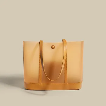 2025 Women's Bag New Trendy Leather Tote Bag Large Capacity Single Shoulder Mother and Child Bag