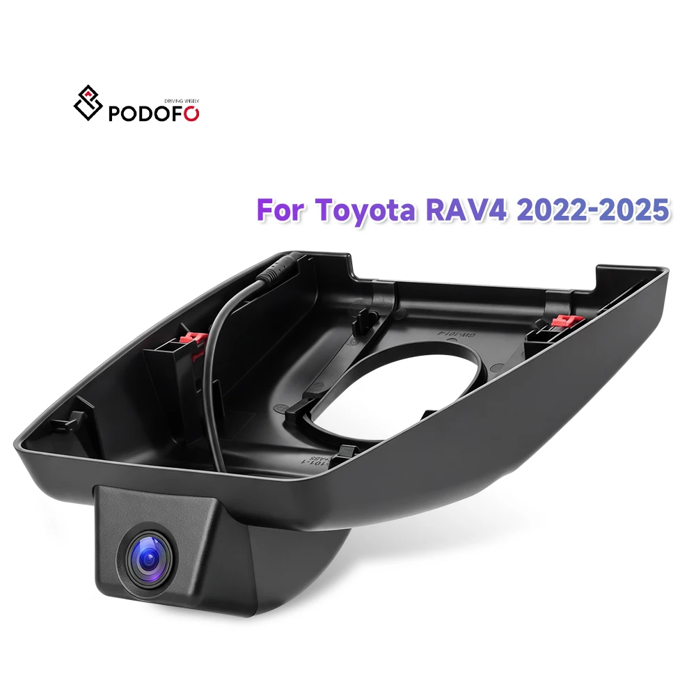 Podofo for Toyota RAV4 2022 2023 2024 2025 4K Dash Cam Car Black Box Hidden Camera WiFi Plug & Play Loop Recording Wholesale L6036