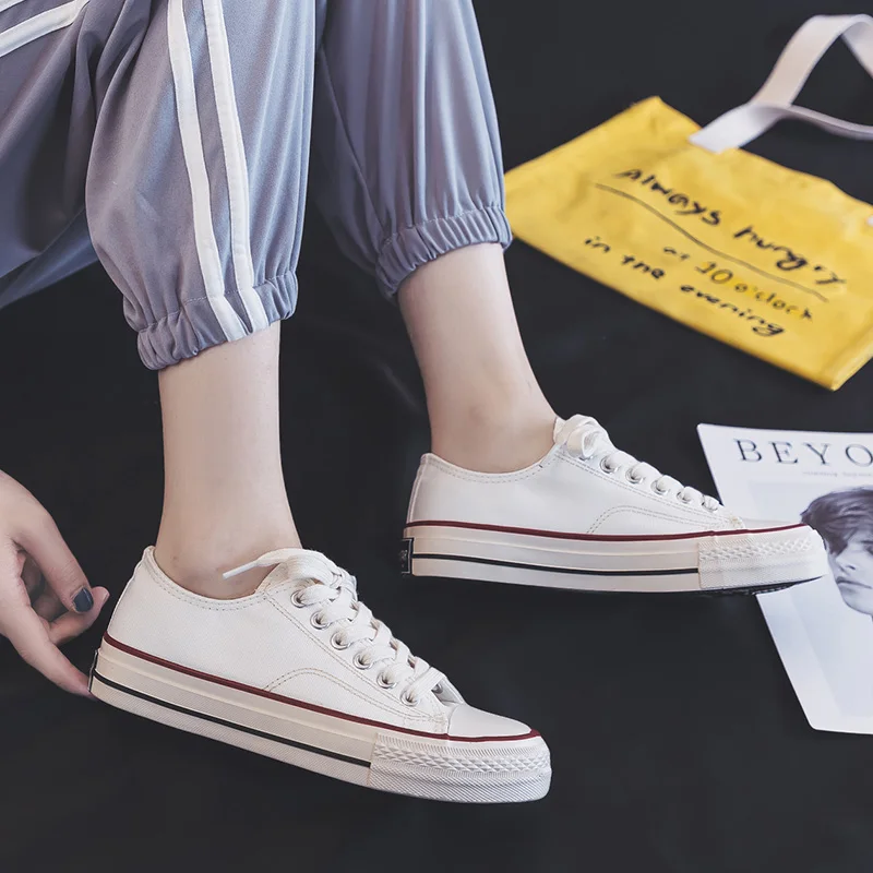 Оптовая продажа; Женские повседневные парусиновые кроссовки с дышащей подошвой