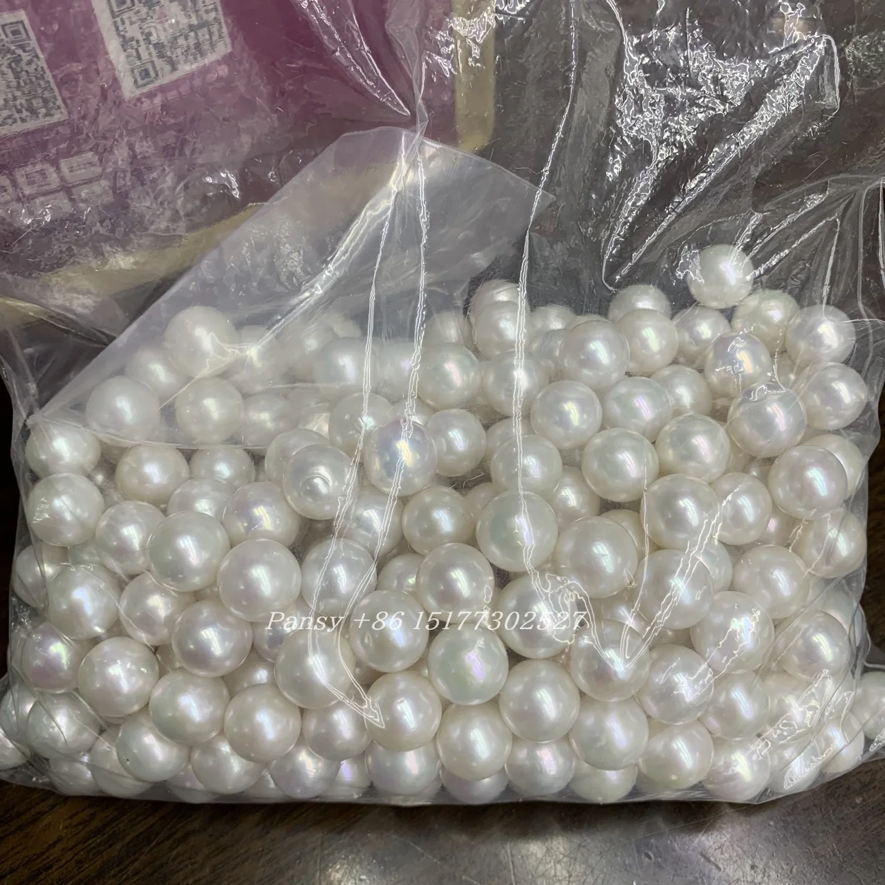 Lot De 50 Perles D'eau Douce Naturelles Blanches - Diamètre 7-8 Mm - Forme Ronde Pour Bijoux