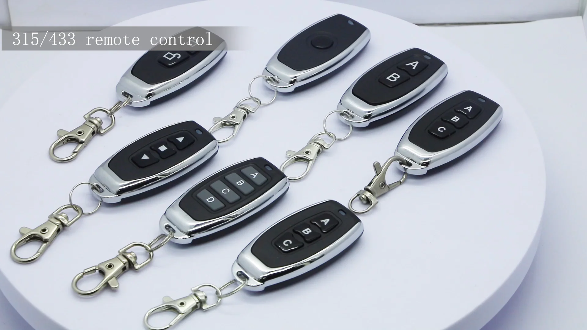 433.92mhz 2 Keys Ev1527 Ic Metal Keychain Wireless Remote Control ...