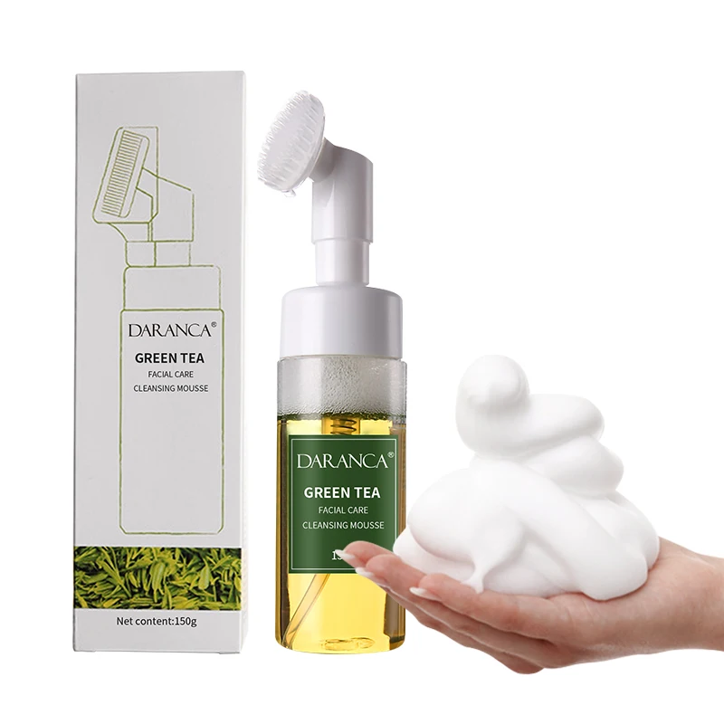Custom Logo Brand Green Tea Extract Deep Cleansing Foaming Anti Acne