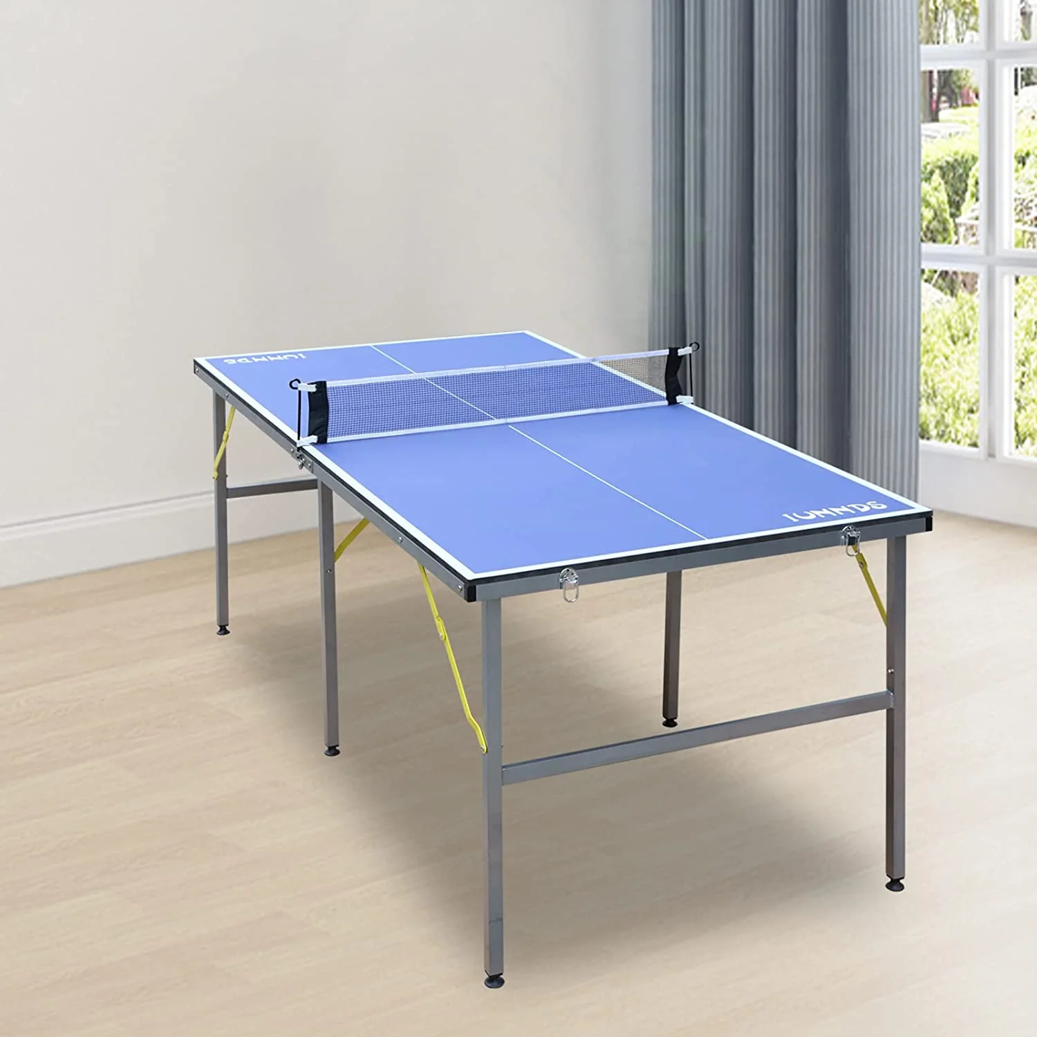 6x3ft Midsize Table Tennis Tables Indoor/outdoor Portable Ping Pong Table Game For Adults