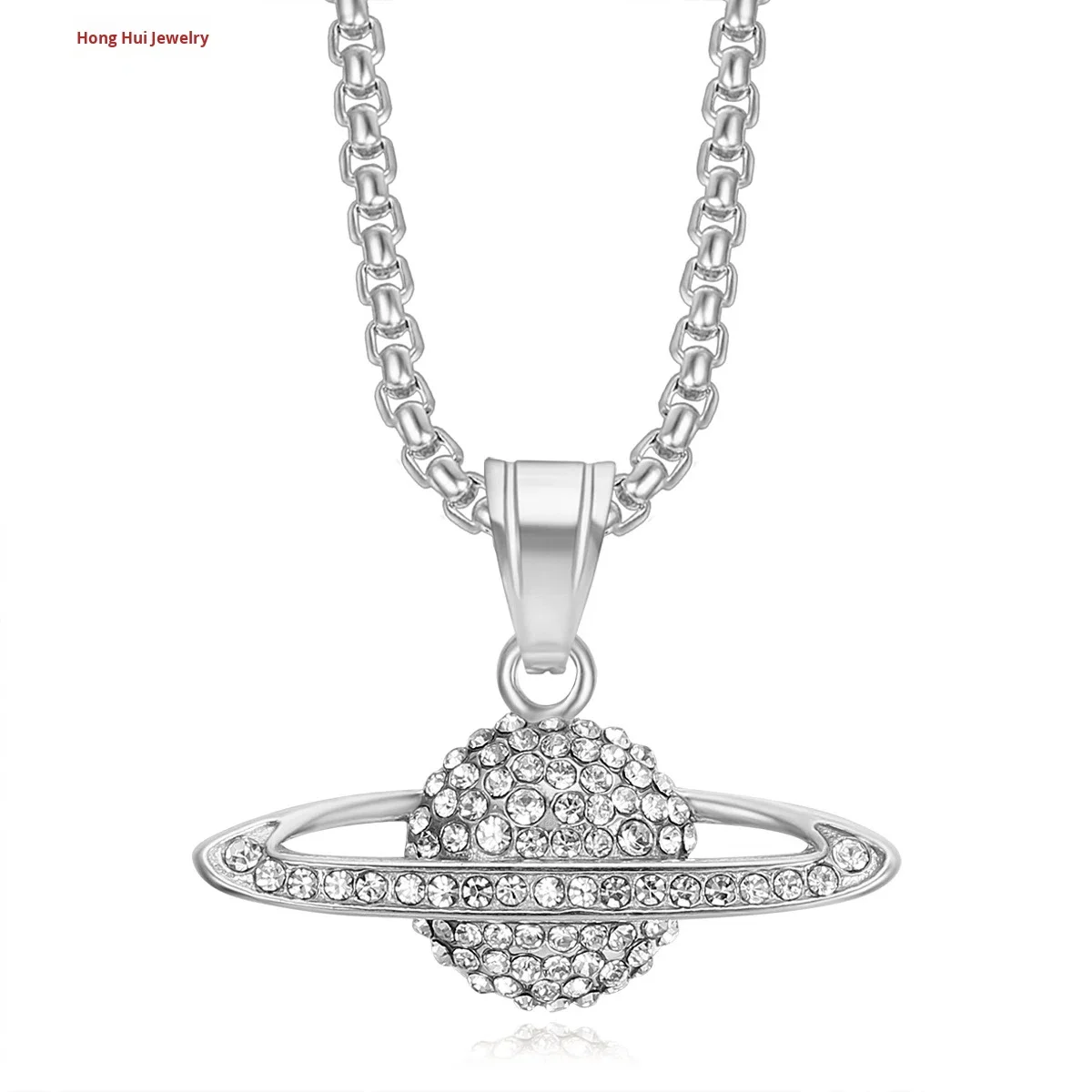 Custom Iced Gold Pendant with Pear Zircon Design