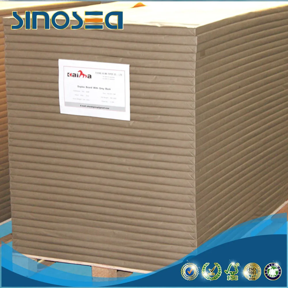 200 230 250 300 350 Gsm GD2 GD3 One Side Greyback Cardboard