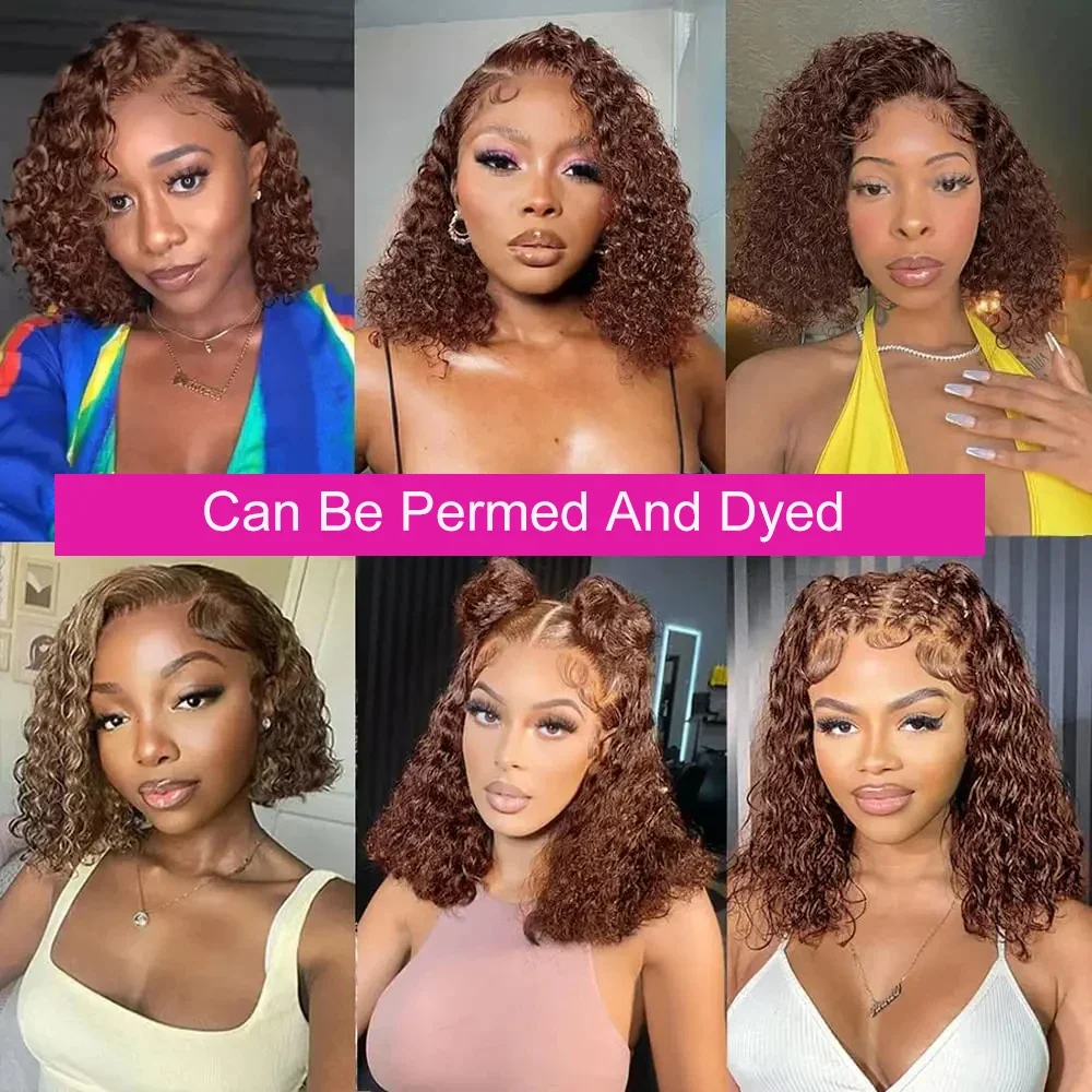 Peruca lace front cabelo humano bob deep curly castanho_voghion.com