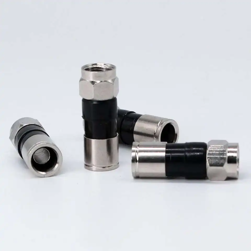 Quad Universal Coaxial Compression Cat5 Rg59 Rg6 Quad Compression F