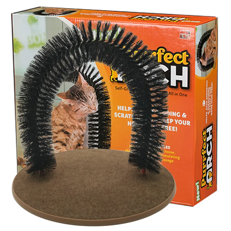 Modo Purrfect Arch – Arco Autolimpieza Y Masajeador Para Gatos Con Hierba Gatera Incluida