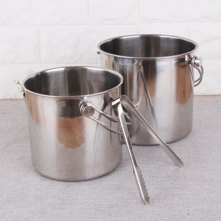 Factory Customized European Stainless Steel Ice Bucket 3 / 5L for Holiday Party Ktv Wine Ice Bucket_0