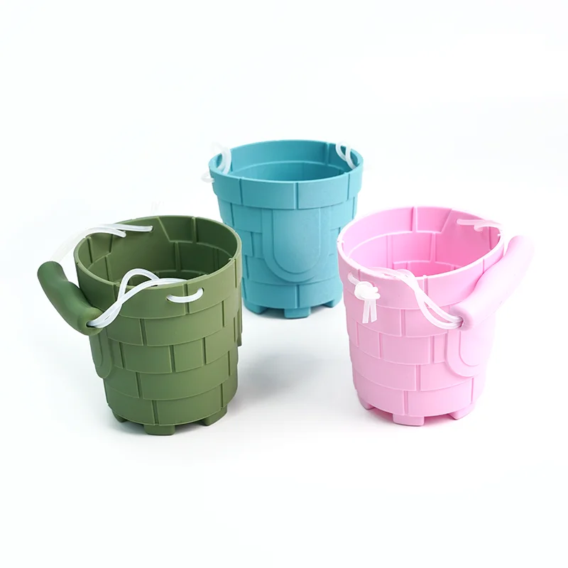 Силиконовое пляжное ведро в комплекте популярные точки оптовые поставки интерактивные Брызговики для детей и родителей дренажный