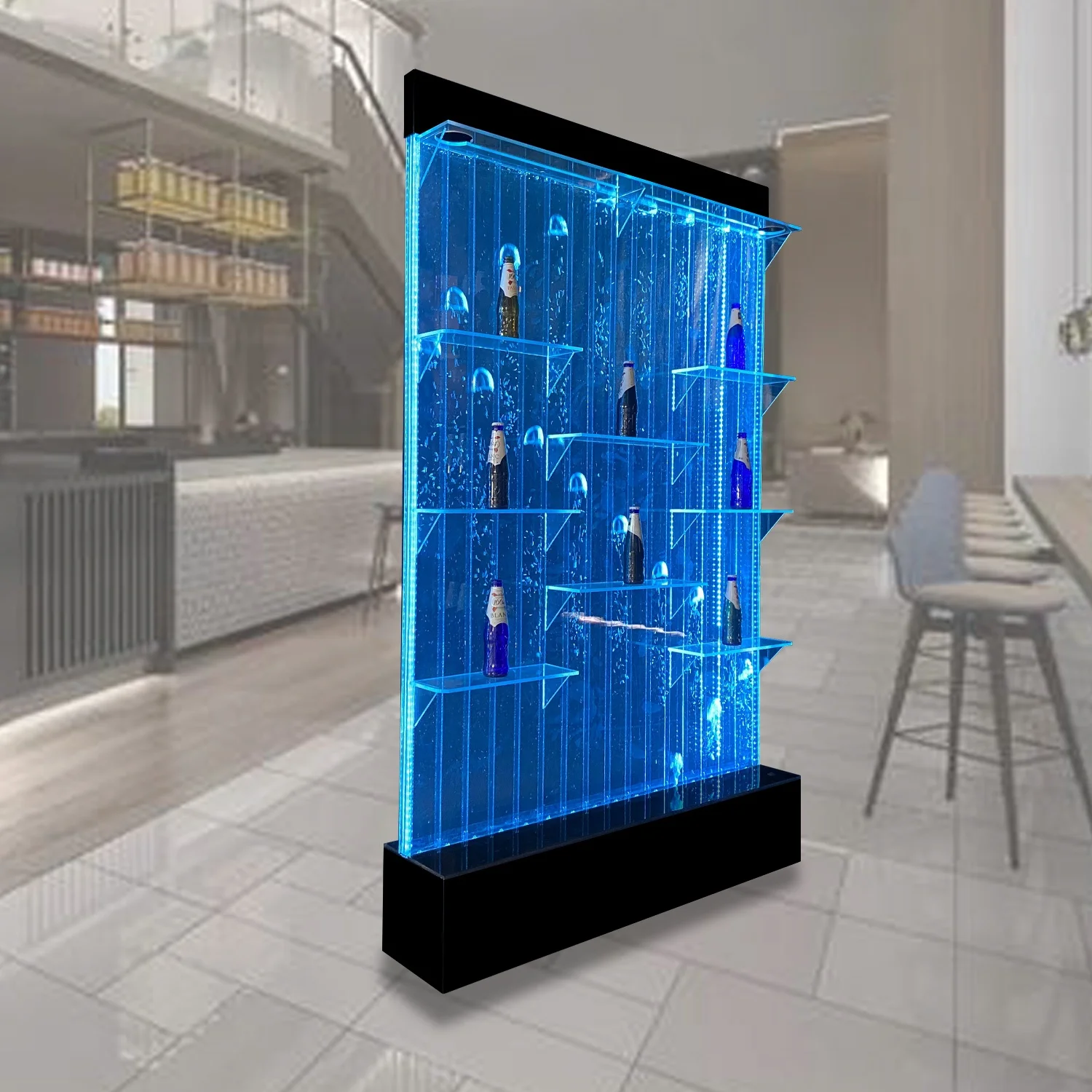 LEDウォーターバブルパネル 床置きアクリル水バブル壁マルチカラーLEDライトバブルパネル| Alibaba.com