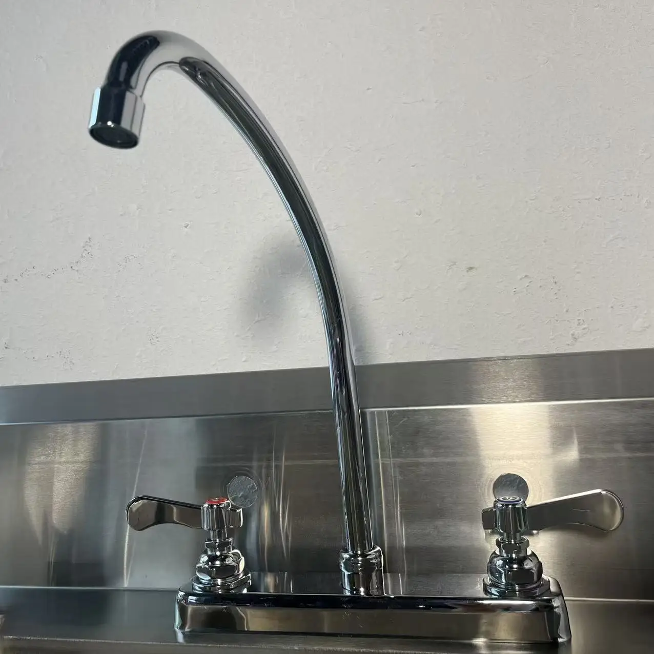 High Quality Commercial Basin Sink Tap Dual Hole Modern 304 Stainless Steel Faucet Taps Kitchen Faucets for Kitchen Faucets supplier