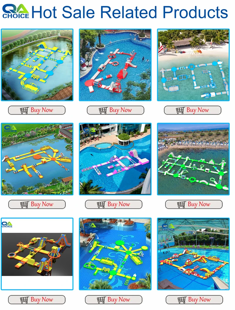 Outdoor Commercial Inflatable Water Park Accessories Aqua Water Games