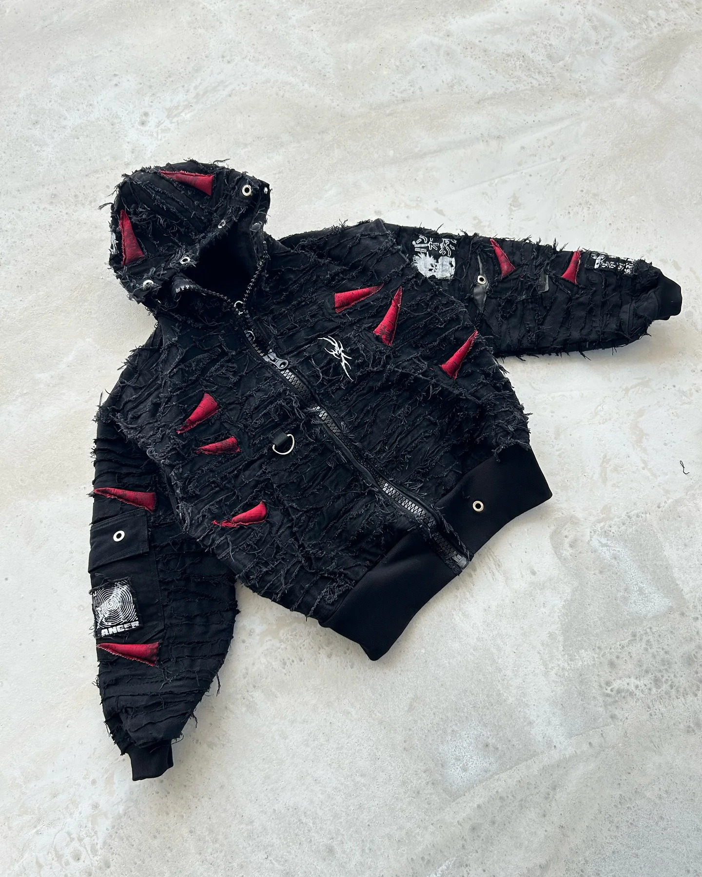 For Cut Sewn Knitted Regular Fit Heavyweight Cropped Distressed Vintage Streetwear Winter Print Windproof Breathable Hoodie gallery 7