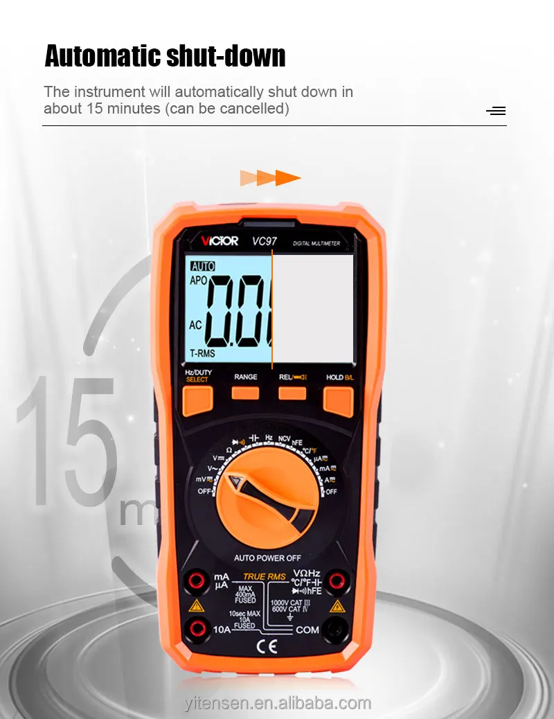 Victor Vc97 Digital Multimeter New Model Auto Range Ac Dc Voltage