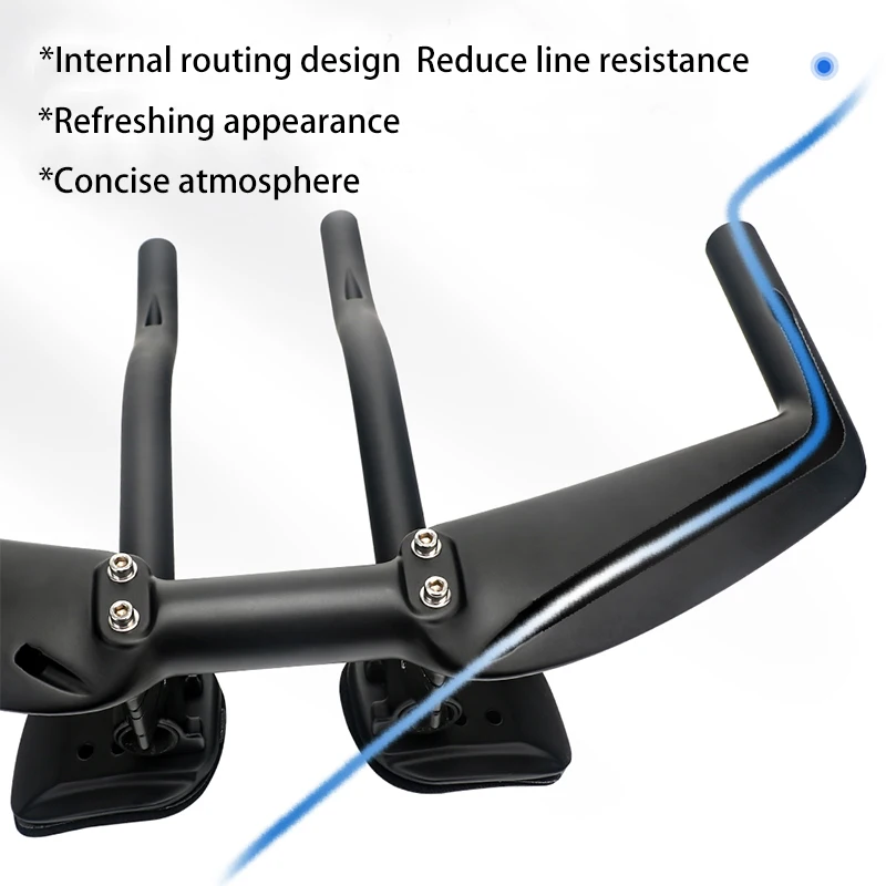 Aero Bars Time Trial Bicycle Bike Fixie Bullhorn Rest Handle bar Triathlon Road Integrated TT Handlebar Carbon Fibre for Cycle