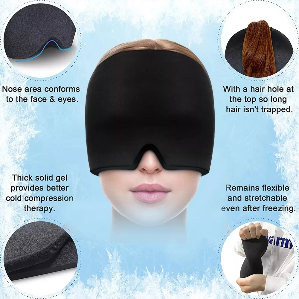 Headache Hat - Migraine Relief Cap with Gel Ice Pack