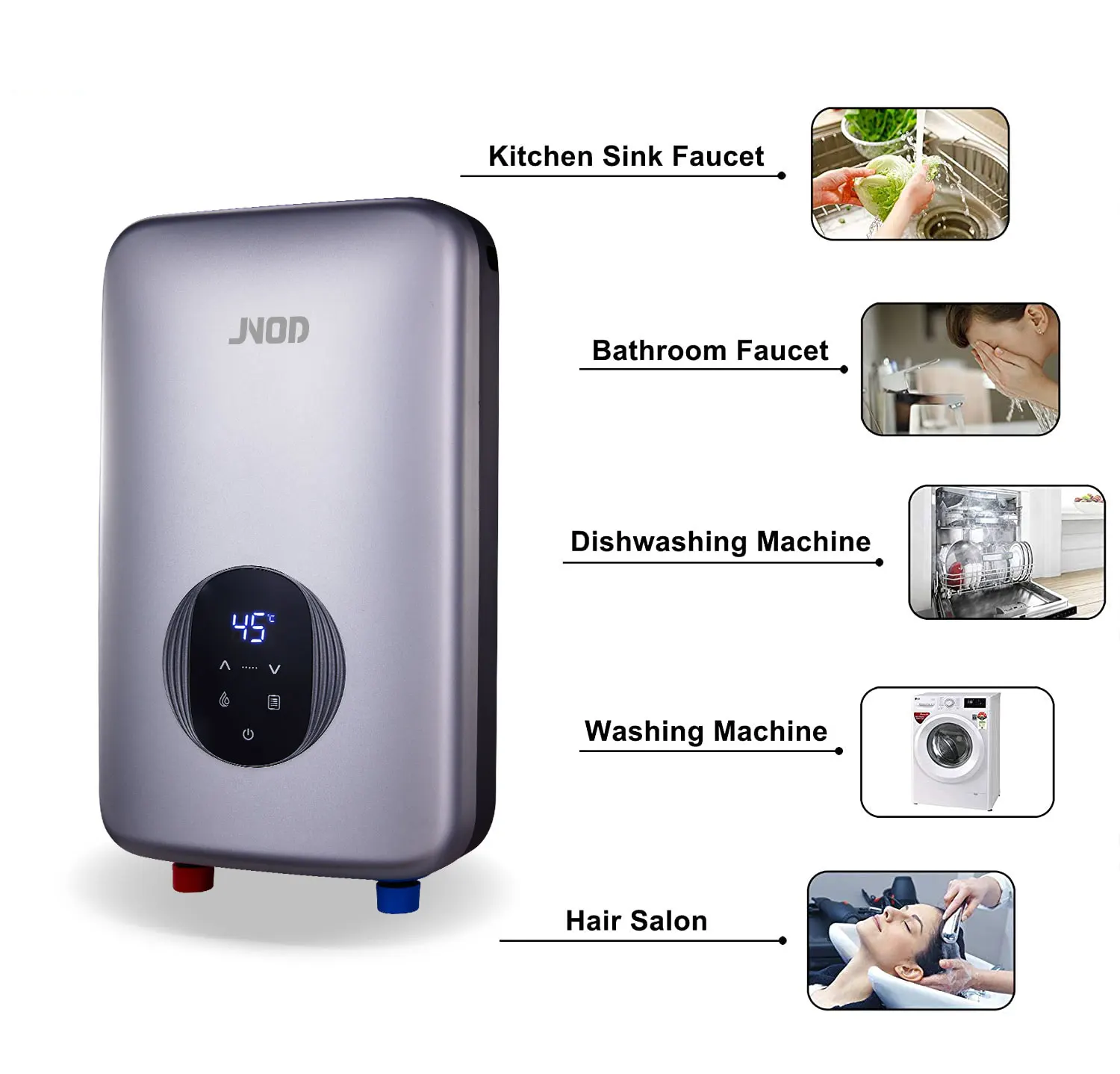 JNOD Electric Tankless Instant Hot 2024 Water Heater NITB