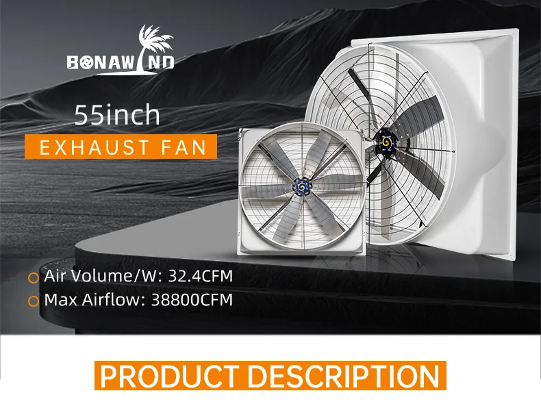 Frp Ventilation Exhaust Fan, Roof, 380-480V, 38800CFM - detail 2