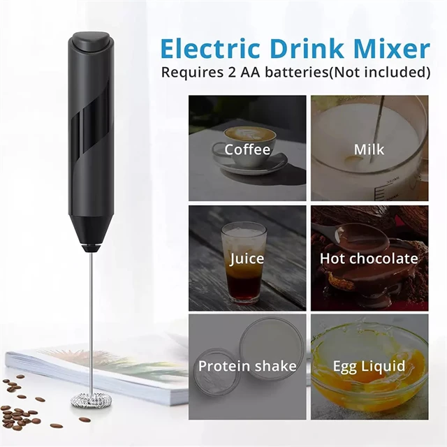 Portable Handheld Automatic Battery Operated Coffee Mixer Milk Steamer Handheld Electric Milk