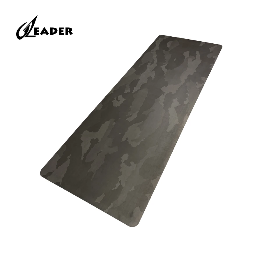 Индивидуальные дизайнерские черные коврики для йоги из полиуретана премиум класса с