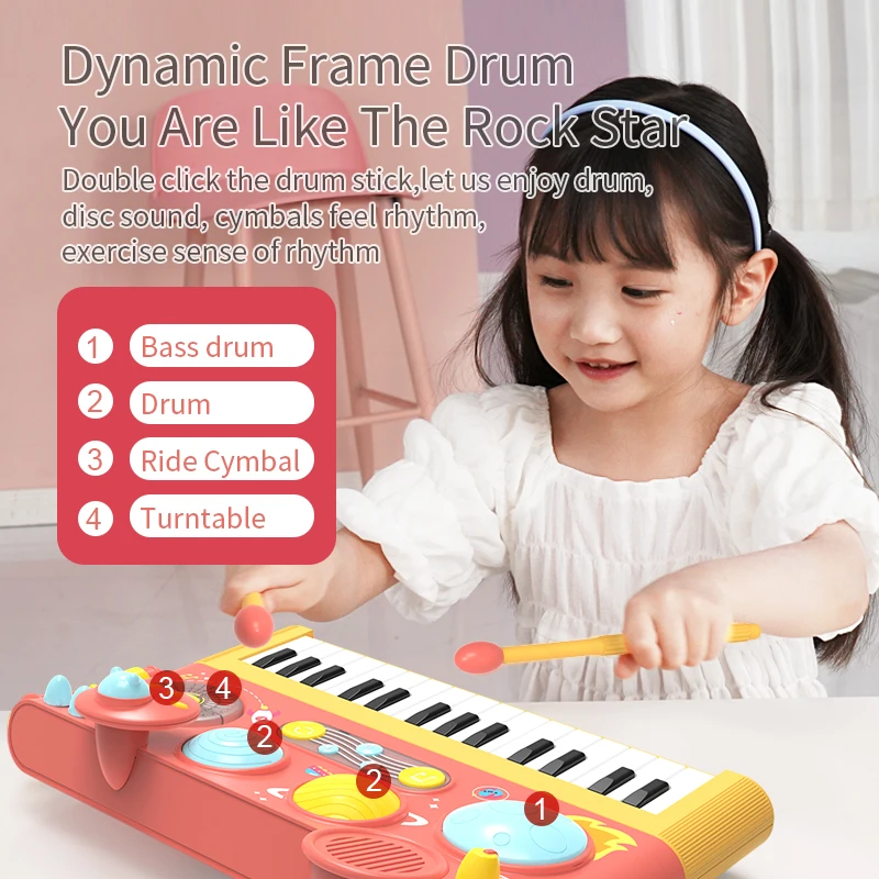 FiveStar Battery Operated Plastic Toy Gaming Keyboard Oriental Music Piano Instrument for Kids Musical Keyboard Toys